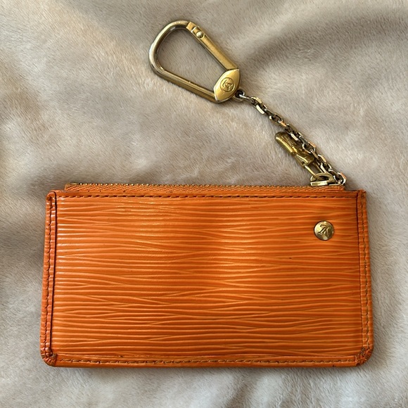 Louis Vuitton mandarin orange epi leather coin key pouch - Picture 2 of 9